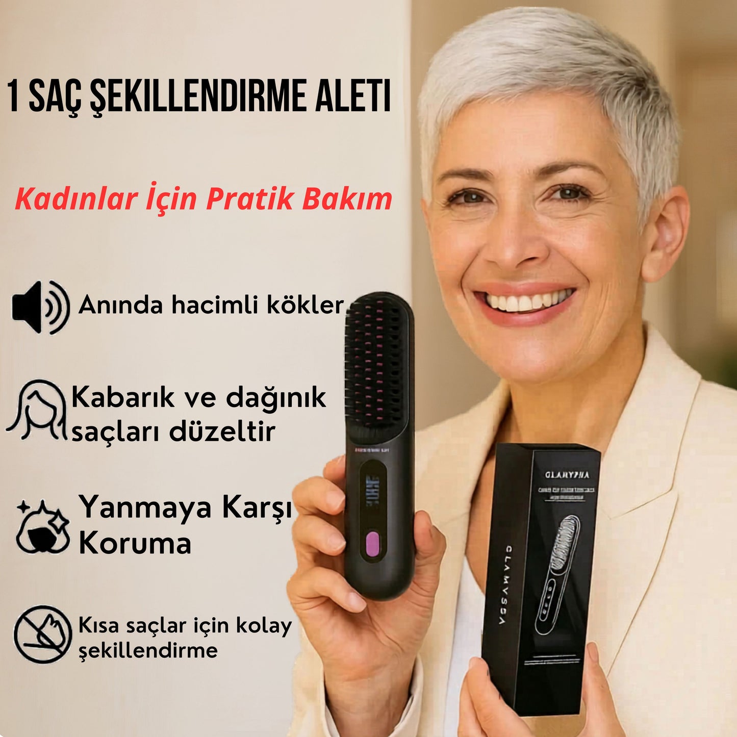 kablosuz saç düzleştirici tarak