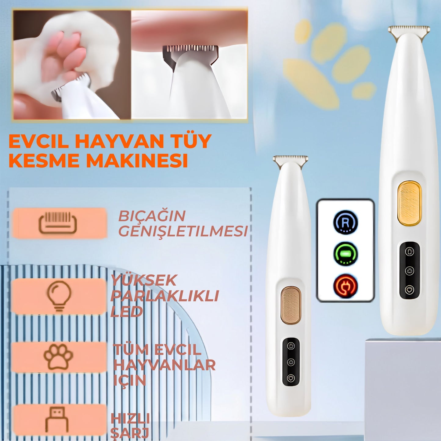 elektrikli tıraş makine evcil hayvan